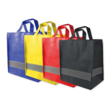 Highly Visible Non-Woven Reflective Strip Shopping Bag